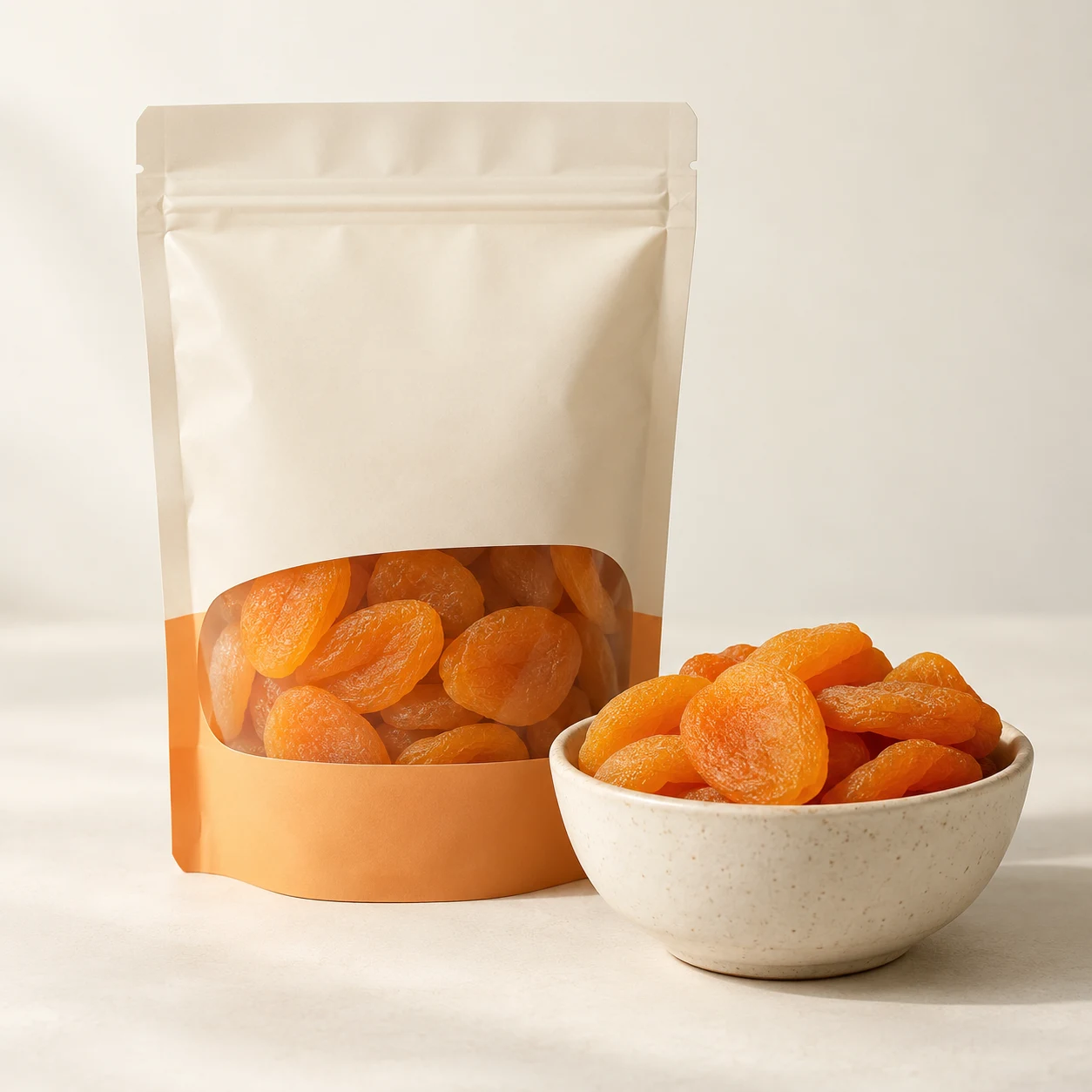 Dried apricot pouch
